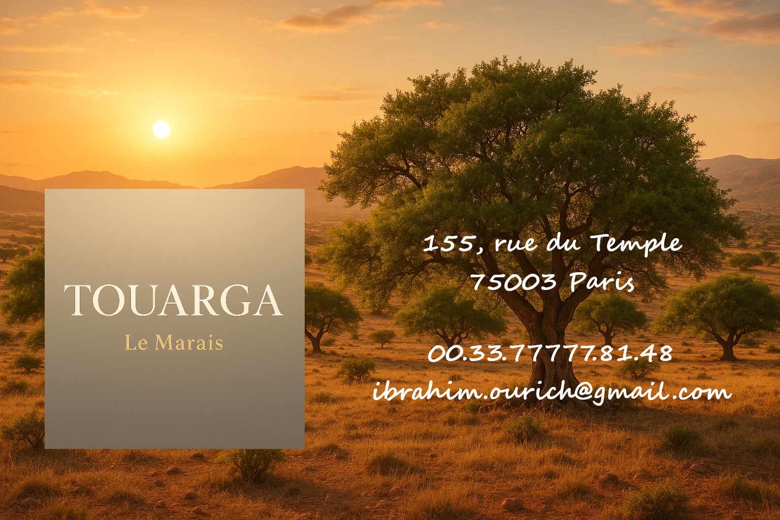 Carte de visite et coordonnées de TOUARGA